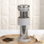 Clear tea infuser with silver top