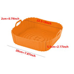 Orange plastic container with measurements 