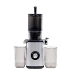 Slow masticating juicer with anti-clogging reverse button